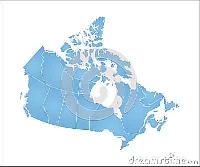 Map of Canada Stock Photo