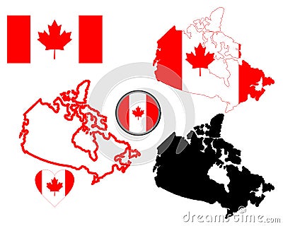 Map of Canada Vector Illustration