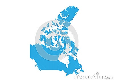 Map of canada. High detailed vector map - canada. Vector Illustration