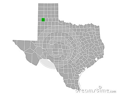 Map of Castro in Texas Vector Illustration