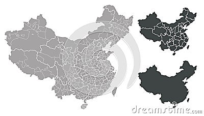 Map of China Stock Photo