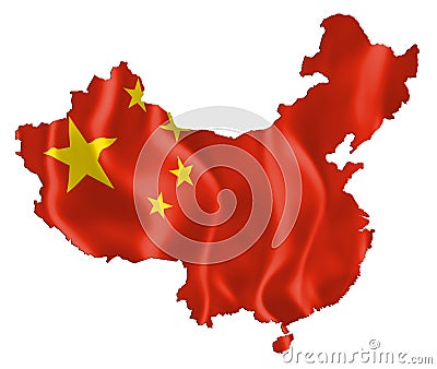 Map of China Stock Photo