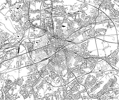 map of the city of Bochum, Arnsberg, Germany Stock Photo