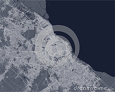 Map of the city of Buenos Aires, Argentina Vector Illustration