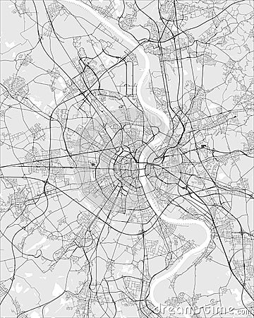Map of the city of Cologne, Germany Stock Photo