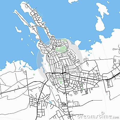 Map of the city of Haapsalu. Stock Photo