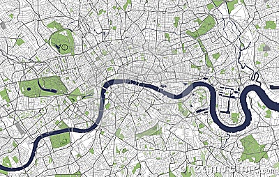 Map of the city of London, Great Britain Stock Photo