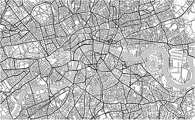Map of the city of London, Great Britain Stock Photo