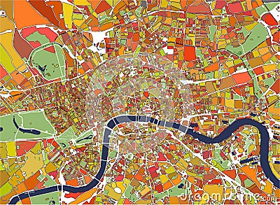 Map of the city of London, Great Britain Stock Photo