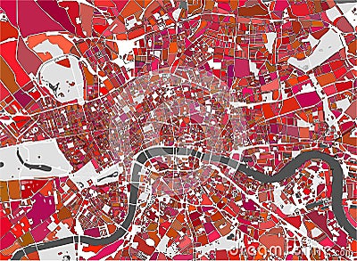 Map of the city of London, Great Britain Stock Photo