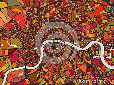 Map of the city of London, Great Britain Stock Photo