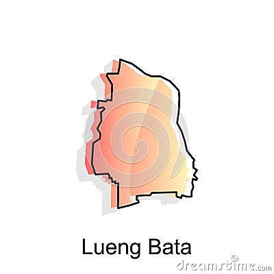 Map City of Lueng Bata illustration design, World Map International vector template with outline graphic sketch style isolated on Vector Illustration
