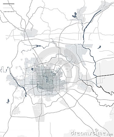 Map of the city of Peking, China Stock Photo