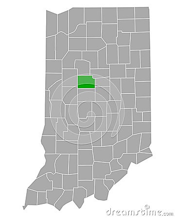 Map of Clinton in Indiana Vector Illustration