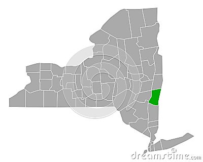 Map of Columbia in New York Vector Illustration