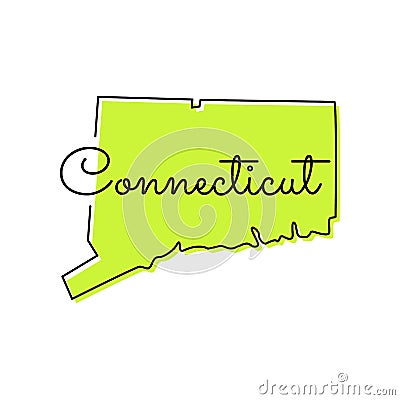 Map of Connecticut Vector Design Template. Vector Illustration