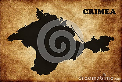 Map of Crimea Stock Photo