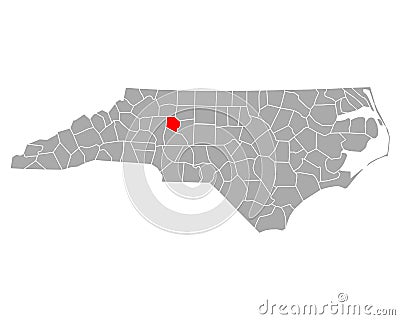 Map of Davie in North Carolina Vector Illustration