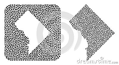 Map of District Columbia - Dot Mosaic with Hole Vector Illustration