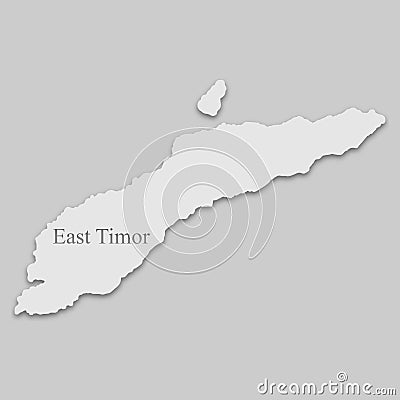 Map of East Timor Vector Illustration