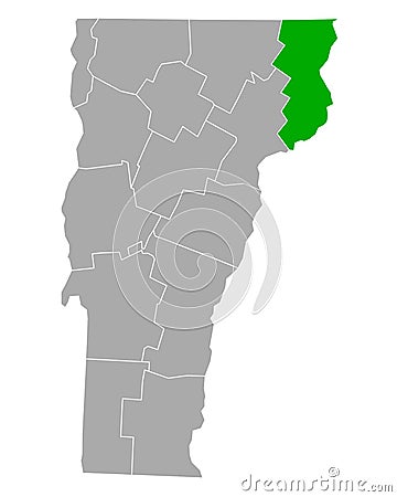 Map of Essex in Vermont Vector Illustration