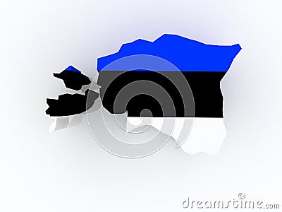 Map of Estonia. Stock Photo