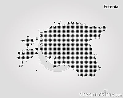 Map of Estonia. Vector illustration. World map Cartoon Illustration