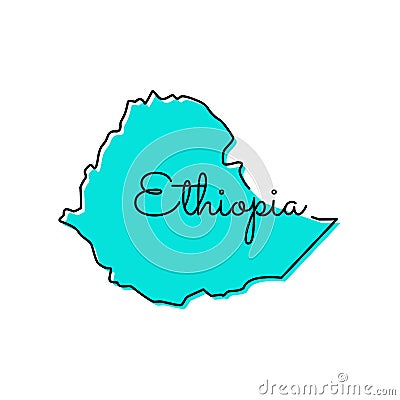 Map of Ethiopia Vector Design Template. Vector Illustration