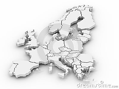 Map of europe Stock Photo