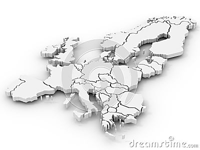 Map of europe Stock Photo