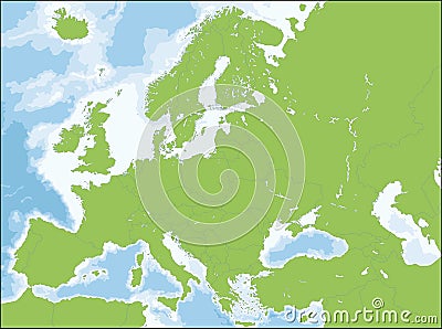 Map of Europe Vector Illustration