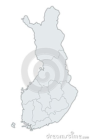 Map Of Finland Stock Photo