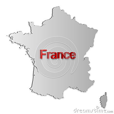 Map_France_1.5 Stock Photo