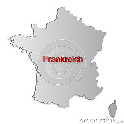 Map_France Stock Photo