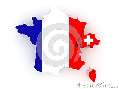 MAP OF SWITZERLAND AND FRANCE visual data 3