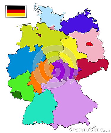 Map of germany Stock Photo