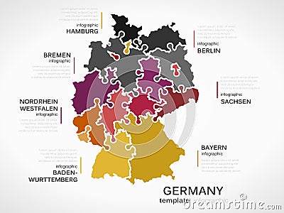 Map of Germany Vector Illustration