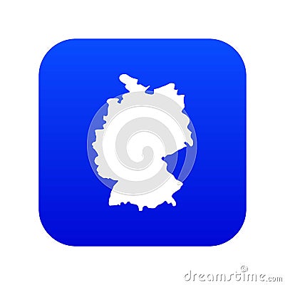 Map of Germany icon digital blue Vector Illustration