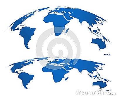 Map globe. 3d world maps graphic, geography atlas element. Globalization connection web technology, planet network Vector Illustration