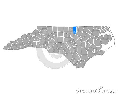 Map of Granville in North Carolina Vector Illustration