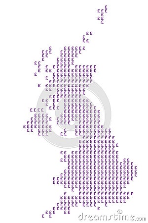 Map of great Britain Vector Illustration