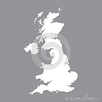 Map of Great Britain. United Kingdom of Great Britain and Northern Ireland simple map. UK icon. Vector Illustration
