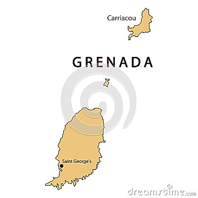 Map of Grenada Vector Illustration