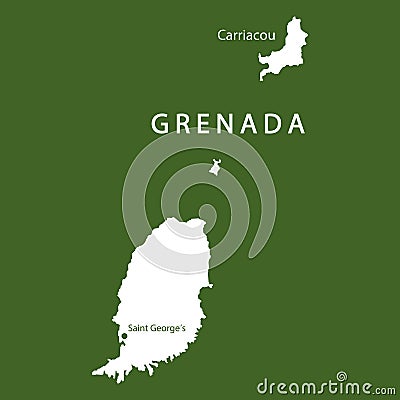 Map of Grenada Vector Illustration