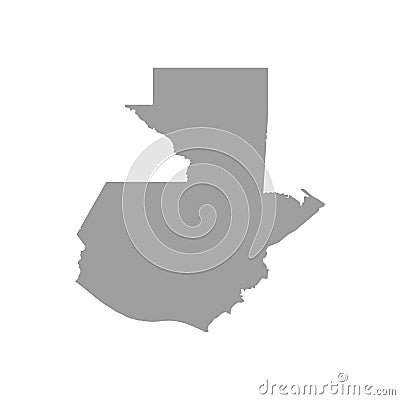 Map of Guatemala in gray on a white background Vector Illustration