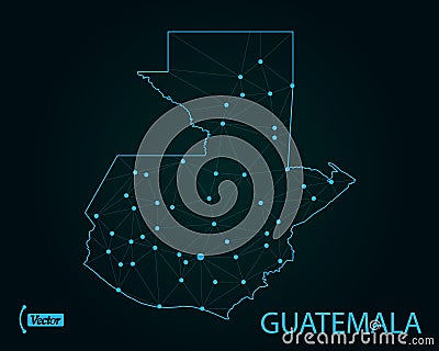 Map of Guatemala. Vector illustration. World map Cartoon Illustration