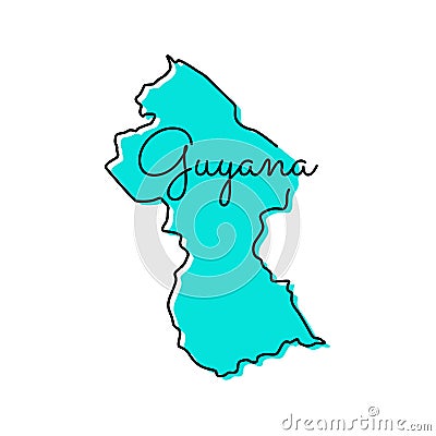 Map of Guyana Vector Design Template. Vector Illustration