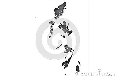 Map of Hebrides on dark slate Stock Photo