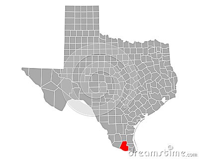 Map of Hidalgo in Texas Vector Illustration