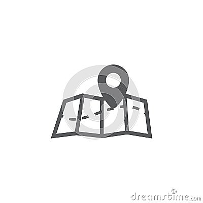 Map icon on white background Vector Illustration